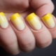 Manicure na may dilaw na gel polish