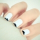 Mga tampok ng itim at puting French manicure