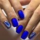Mga ideya ng blue manicure para sa maikling mga kuko