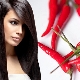 Mga tampok ng paggamit ng red pepper para sa paglago ng buhok