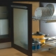Dish dryers in the cupboard