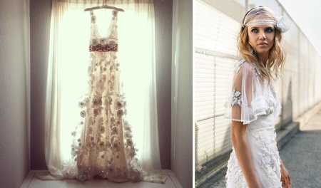 Natural makeup bride sa estilo ng boho