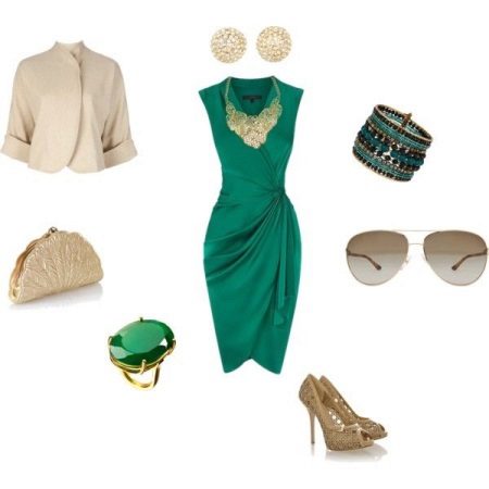 Mga Aksesorya sa Emerald Dress