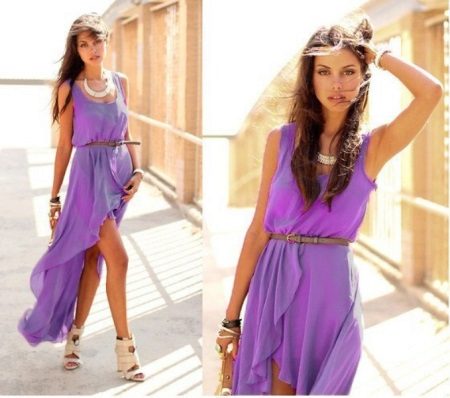 Mga accessories para sa lilac evening dress