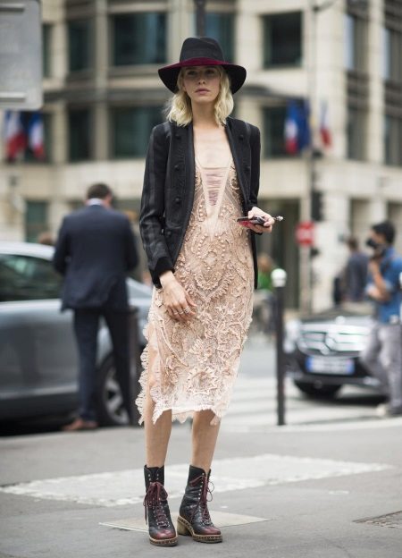 Evening dress with jacket and hat
