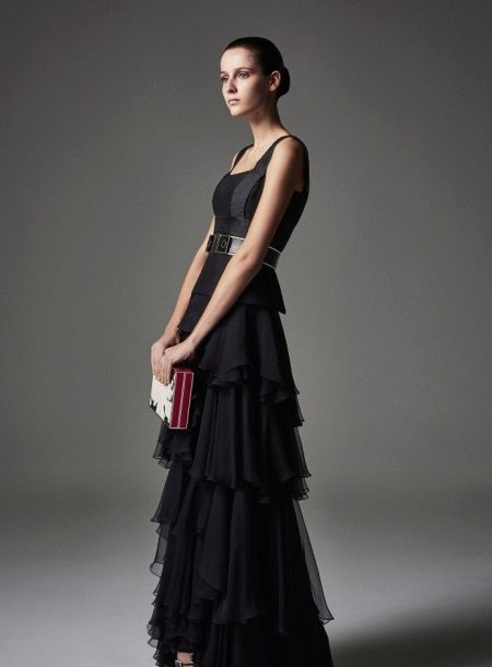 Gabi na damit ni Alexander Mcqueen na may naka-tier na palda