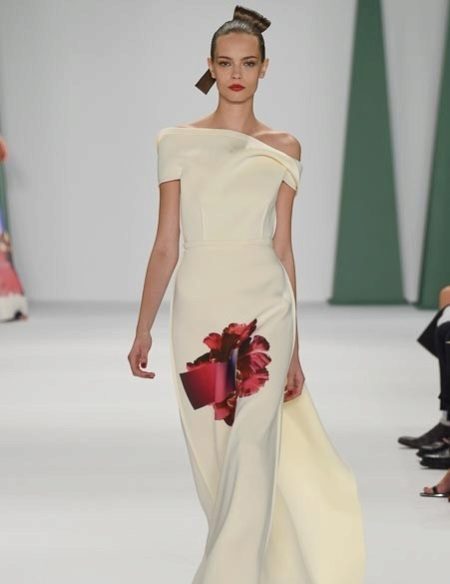 White dress mula sa Carolina Herrera