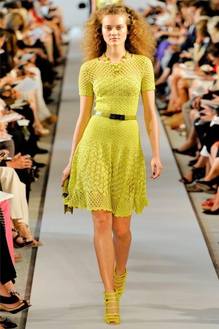 Simple evening crochet dresses