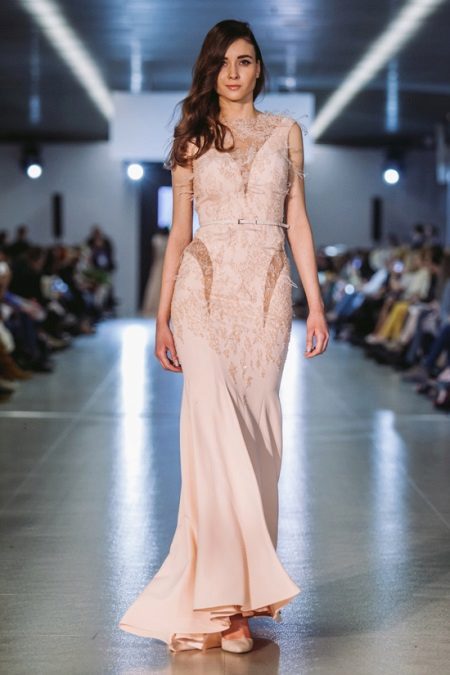 Evening dress from Oksana Mucha with transparent inserts