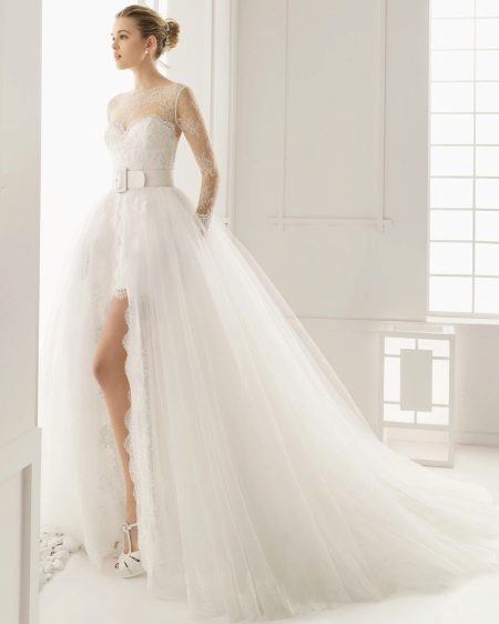 Wedding dress 2016 na may slit