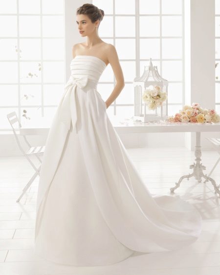 Satin wedding dress maringal 2016
