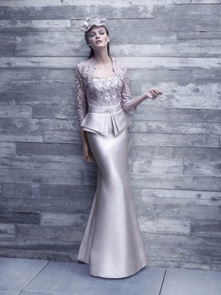 Dress evening with basky for women of 40 years