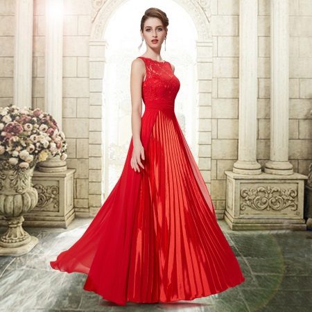 Red evening dress-plum sa prom 2015