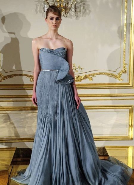 Blue dress, prom pleated