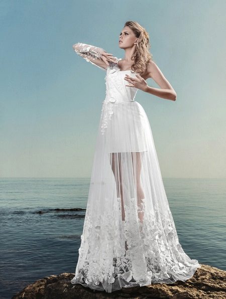Anne-Mariee wedding dress mula sa 2014 collection sa isang balikat