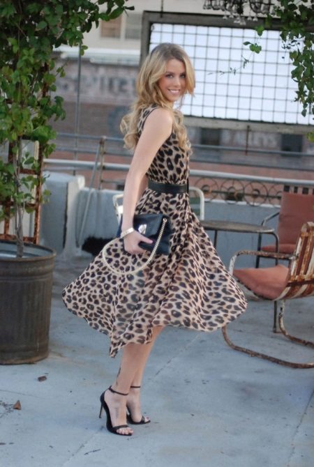Chiffon leopard dress medium medium