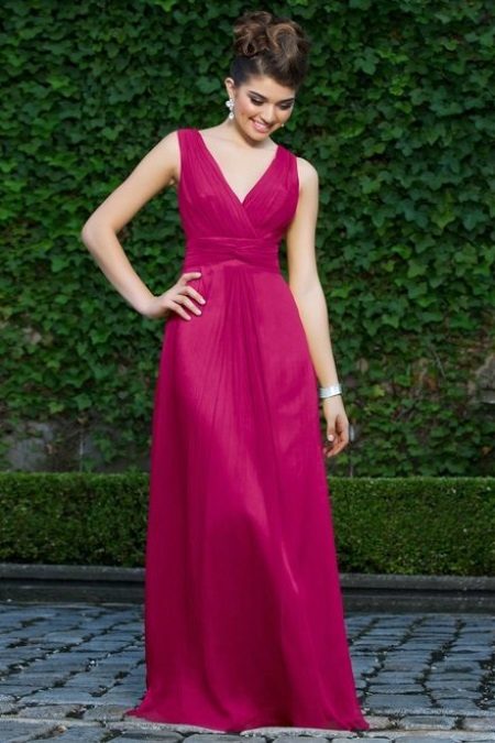 Long crimson dress