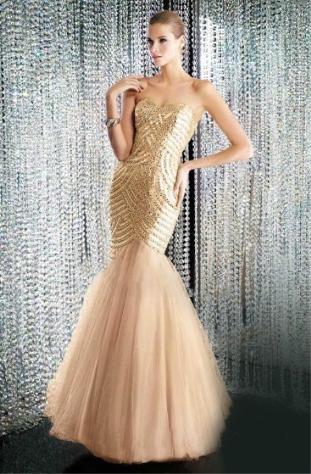 Golden dress sirena