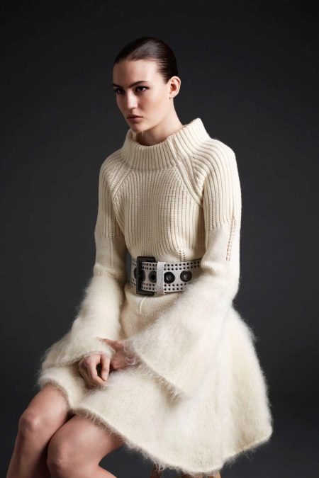 Warm knitted dress