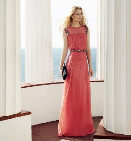 Coral dress sa gabi