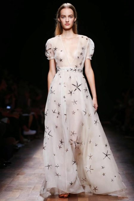 White Organza Dress ni Valentino