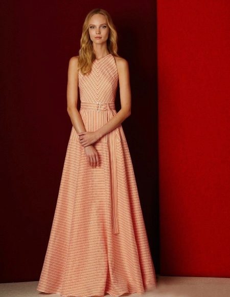 Peach A-Line Dress