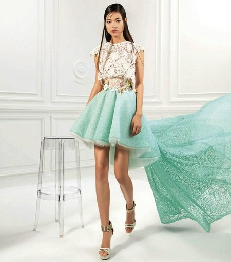Mint-white dress