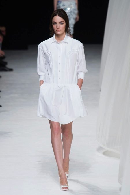 Silk shirt dress