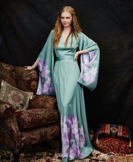 Chinese style silk dress