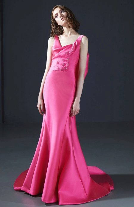 Pink silk dress