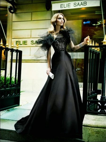 Silk A-line Gown