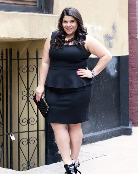 Black office dress para sa full