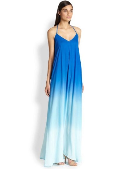 A-line na damit na may asul gradient