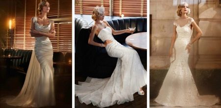 Dresses sa kasal sa estilo ng Gotsby