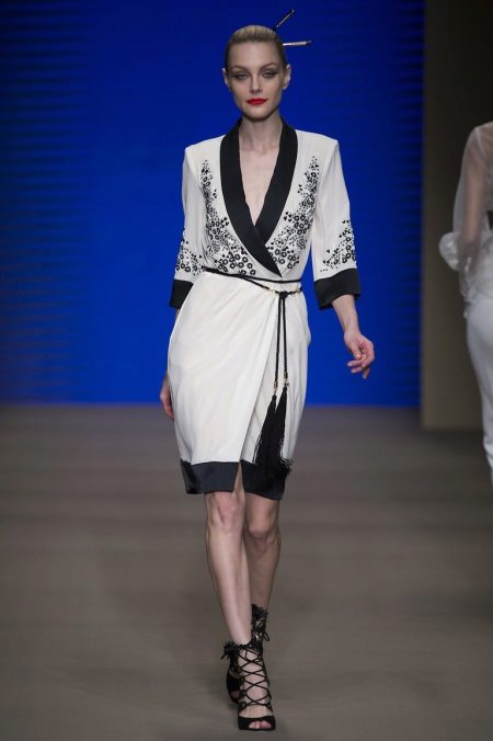 Wrap silk dress