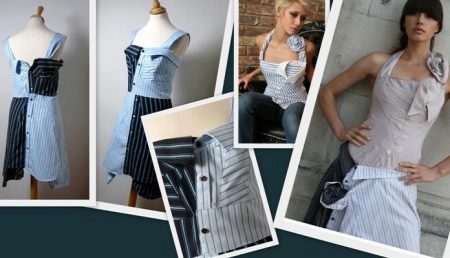 Sample dress mula sa shirt ng lalaki