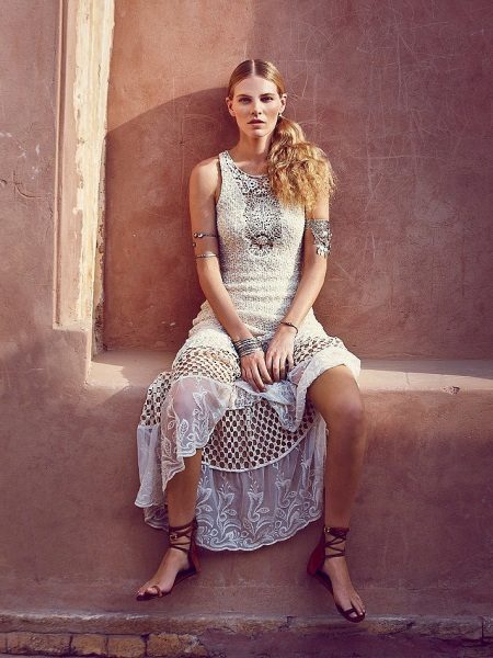 Damit sa estilo ng boho niniting