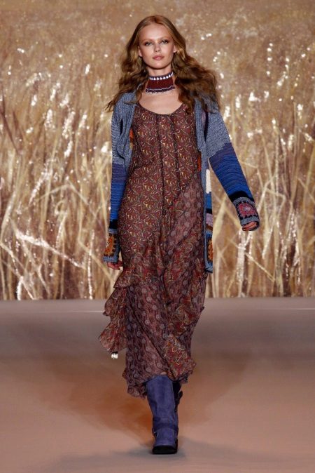 Magdamit sa estilo ng boho brown