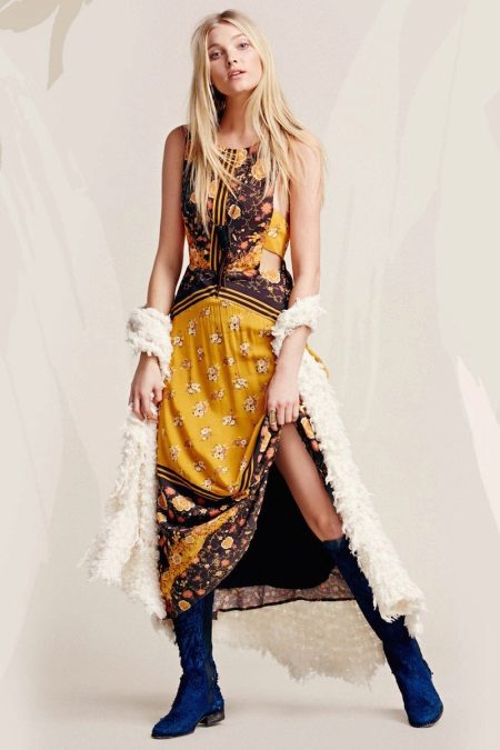Magdamit sa estilo ng boho yellow