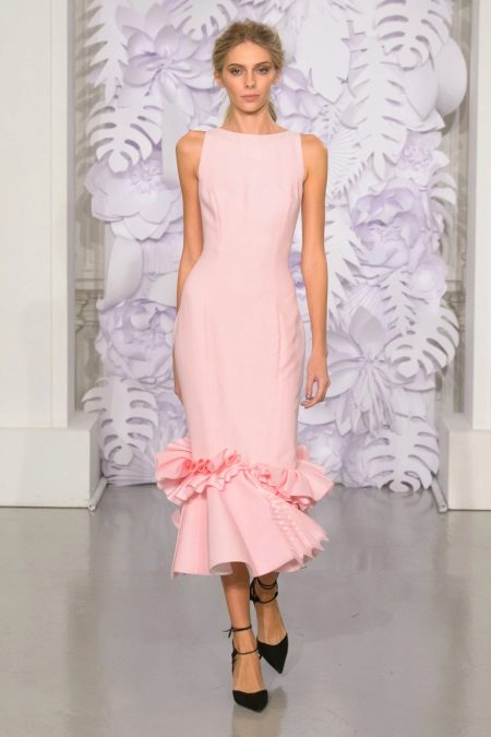 Pink fitted dress