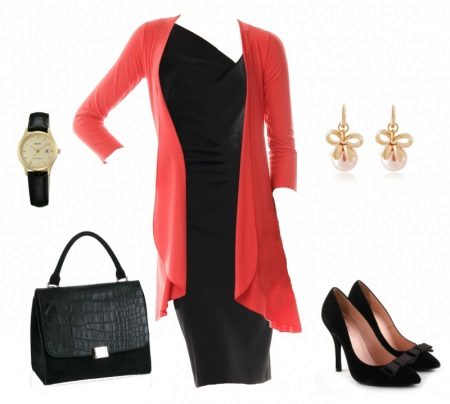 Black cardigan dress