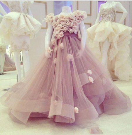 Elegant designer fluffy dress for girls