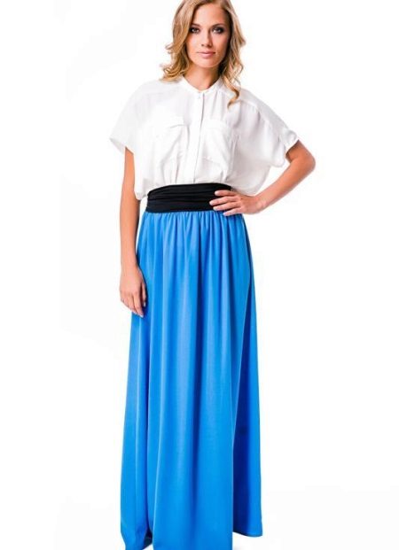 Long palda na may nababanat na waistband